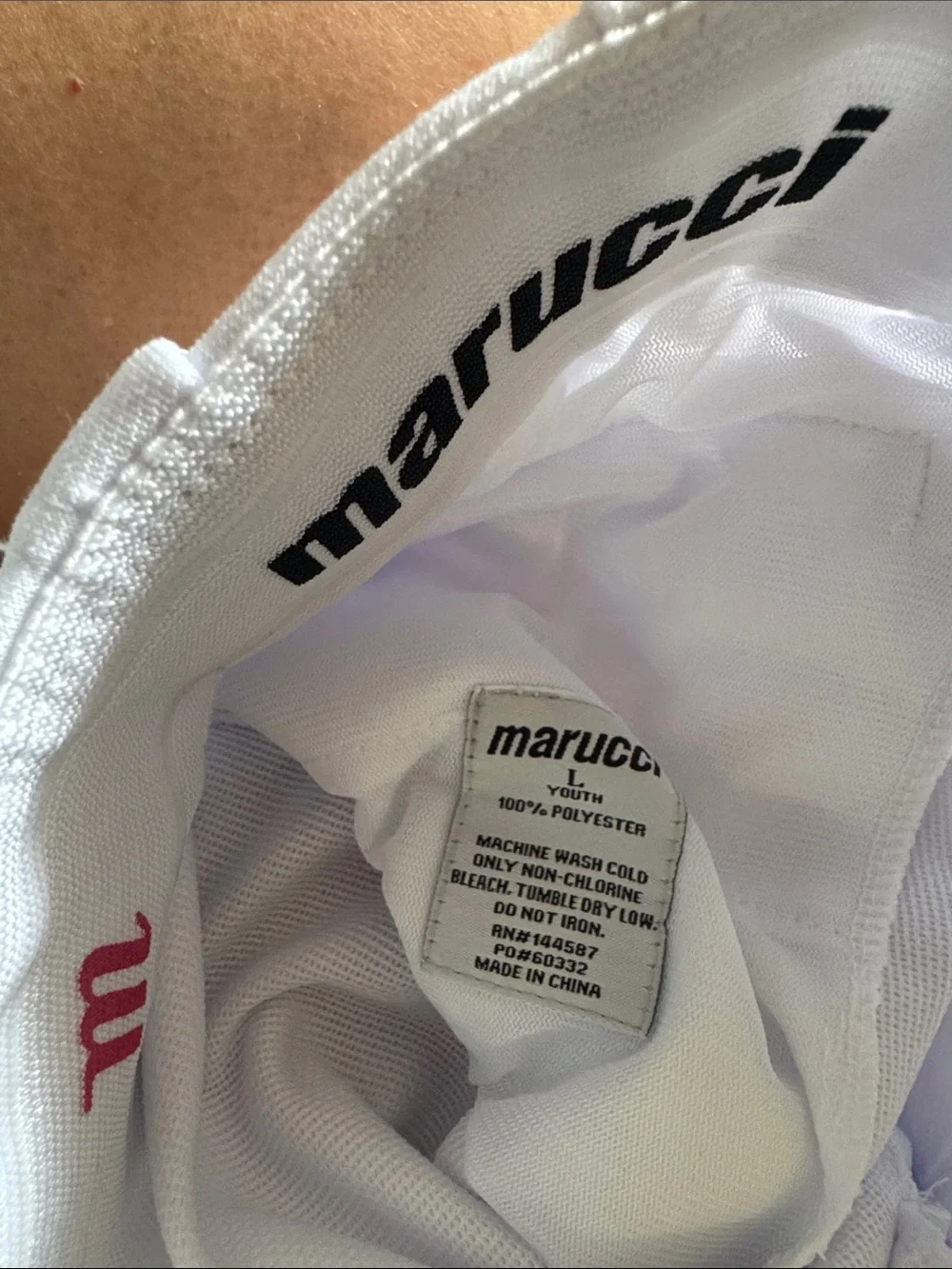 Kids White Baseball Pants size L